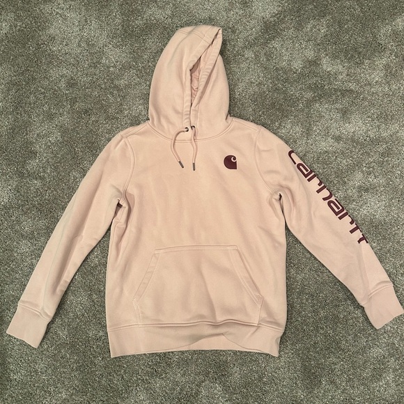 Carhartt Tops - Carhartt Women’s Relaxed Fit Midweight Logo Sleeve Graphic Hoodie